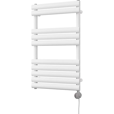 Omeara - White Electric Towel Rail H825mm x W500mm 300w Thermostatic (1/3)