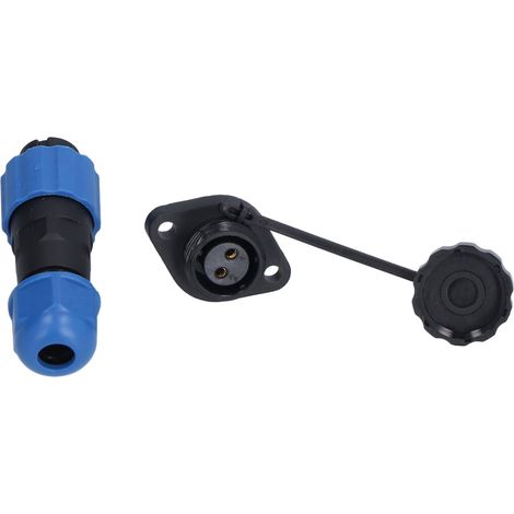 IP68 wasserdichter Industrie-Steckverbinder SP13, 2-polig, Flanschstecker (männlich/weiblich), Luftfahrtqualität, 380 V, 10 A, für Schalttafelmontage (1/5)