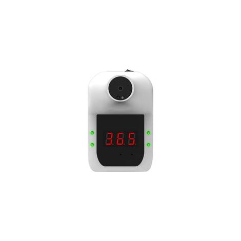 Thermomètre frontal infrarouge sans contact mural, commutable °C/°F, alarme fièvre, pour maison, bureau, école – (1/5)