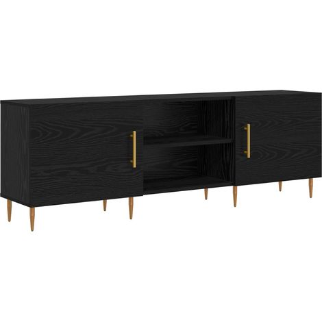 Maison Exclusive - Meuble TV Chêne noir 150 x 30 x 50 cm Bois d'ingénierie
