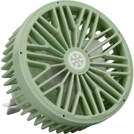 Ventilateur de voiture 5V électrique avec port USB, rotation à 360°, portable, vert, pour voiture, camion, SUV.