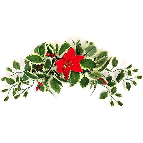 Décoration d'arche de porte de Noël, 50 cm, couronne de Noël en soie artificielle, décoration de porte pour arche de fenêtre. (1/5)