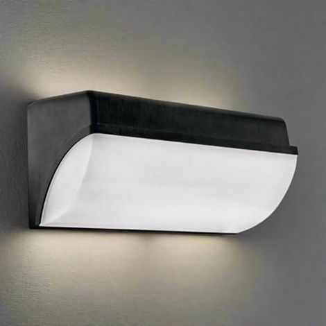 Longziming - Applique murale extérieure LED avec détecteur – Design incurvé – 18 W, 1 800 lumens – Étanchéité IP66 – Éclairage de jardin et de façade – Lumière blanche (1/5)