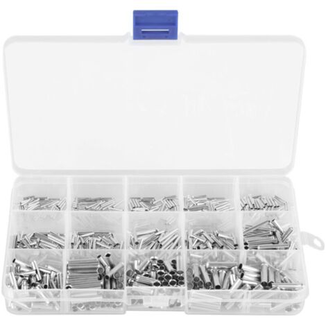 Kit d'assortiment de cosses à sertir en cuivre non isolées de 700 pièces, 14 valeurs, 1 022 AWG, pour câbles métalliques,DUBUNS (1/2)