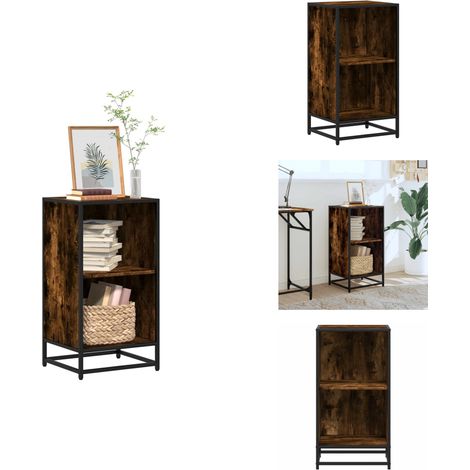 Bibliothèque chêne fumé 40x35x76 cm bois d'ingénierie - Armoire À Livres - Armoires À Livres - Bibliothèque - Armoire De Rangement (1/5)