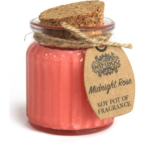 Bougie parfumée en pot de soja rose de minuit- Vendu par 1 (1/4)