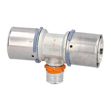 Pièce en T à sertir S Uponor réduite Ø40mm-Ø32mm-Ø32mm (1/3)