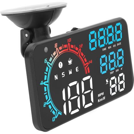 Compteur GPS avec Alarme de Vitesse, Rappel de Fatigue au Volant, Écran HUD HD Résistant, Universel pour Voiture, Affichage Coloré (1/5)