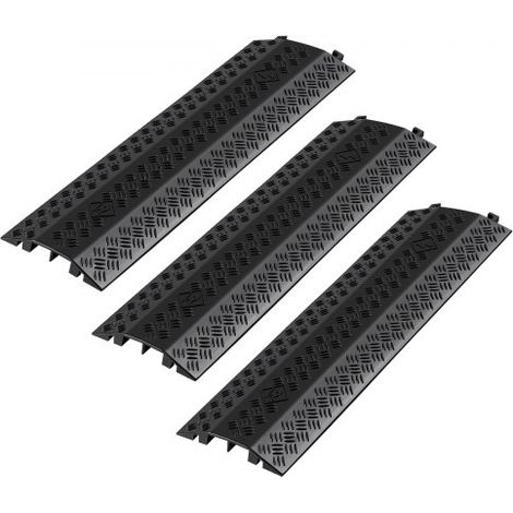 Rampe de Protection Câbles - Lot de 3 - Passage de Câble au Sol (1/5)