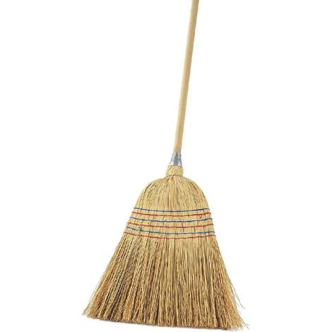 Balai en paille de riz, longueur 1400 mm, avec spirale décorative