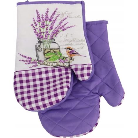 Guanti da forno isolanti magnetici, viola, 2 pezzi (1/5)