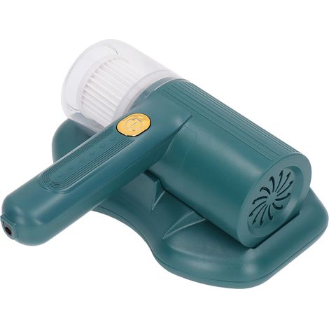 Aspirateur de matelas sans fil à lumière violette, rechargeable par USB, avec une aspiration de 20 kPa et un système anti-acariens électrique vert. (1/5)