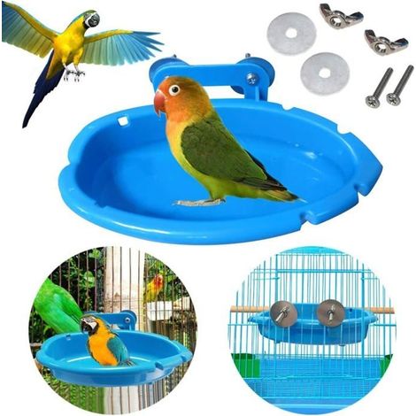 Hängendes Vogelbad, Vogeltränke, Vogelbadewanne, Vogelfutterspender, Nistkastenhalter (1/5)