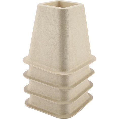 Patas para muebles, 4 piezas, blancas, PP, diseño de pata de elefante, para cama, silla, escritorio, mesa. (1/5)