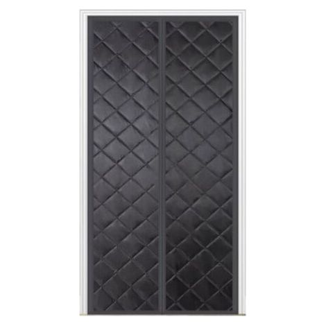 Rideau de porte isolant magnétique, protection contre le froid, blocage de la lumière, isolation phonique, 85 x 210 cm (noir) (1/5)