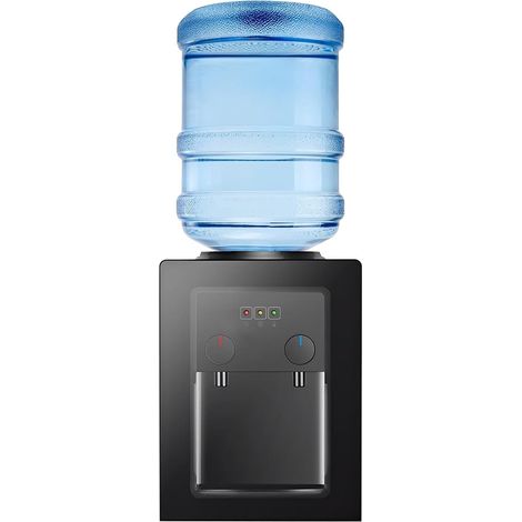 Distributeur d'eau Électrique, 550W Chauffe Rapide 10 Min, Compatible Bonbonnes 3.5L-18L, en PP et Acier Inoxydable, Design Compact, Idéal pour Bureau, Chambre, Salon (1/5)
