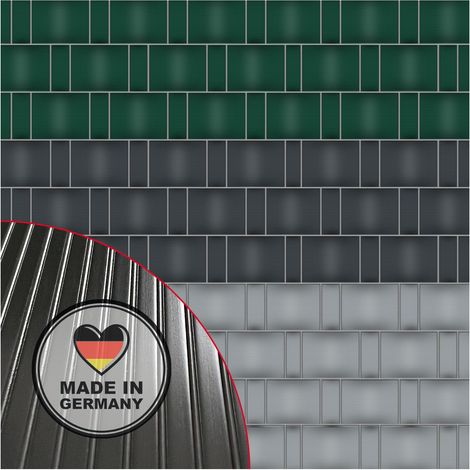 Bande Brise-Vue PP Pro extra résistante pour clôture à Double Fil – Brise-Vue Anthracite 0,19 x 2,55 m – Épaisseur 1,5 mm rainuré – Opaque, Coupe-Vent et Brise-Vue – Clôture fabriquée en (1/5)