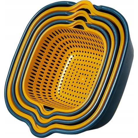 Juego de COLADORES, Coladores y CUENCOS 6 Elementos 3x Colador 3x Cuenco 20-28cm
