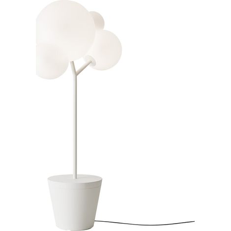 Zafferano - Lampada da terra Tree of Light per esterni e interni Bianca - Piantana LED E27 - Piano d'appoggio regolabile (1/2)