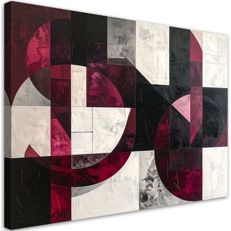 Quadro su tela, Astrattismo moderno rosso grigio, 30x20 (1/5)