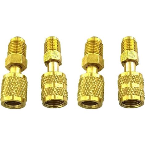 4 Adaptateur R410 Connecteur SAE Laiton Pour Système HVAC R32 R22