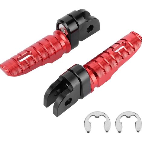 Tbest Motorrad-Vorderfußrasten, leicht, langlebig, einfache Montage, geeignet für MT03, MT25, MT07, MT09, R3 und XJ6 (Rot) (1/5)