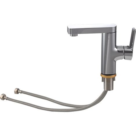 Rubinetto per lavabo Garosa Silver per uso domestico, lavabo da cucina, lavabo da bagno, rubinetto per lavabo, accessori per lavabo, G 2", rubinetto per lavabo.
