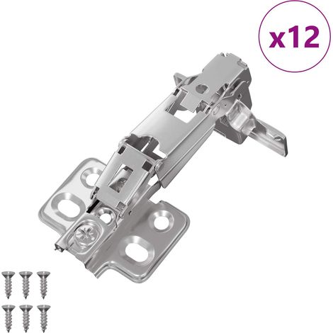 Scharnier 12 pcs Nickel 139 x 64,1 x 10 mm Eisen vidaXL