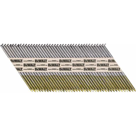 Pointes crantées galvanisées 3,1 x 90 mm – Boite de 2200 – Pour cloueuse DEWALT – Compatible avec DCN690M2