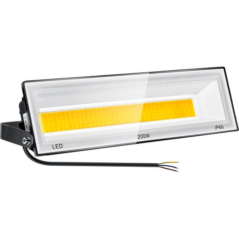 200W Projecteur LED Extérieur,Spot LED Extérieur 3000K Blanc Chaud 20000LM,IP66 étanche Eclairage de Sécurité pour Cour,Jardin,Garage(Sans prise) (1/5)