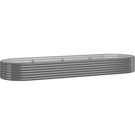 Maison Exclusive - Hochbeet Verzinkter Stahl 322x100x36 cm Grau
