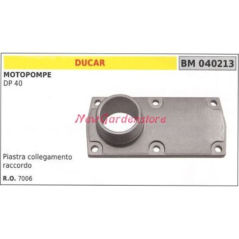 Schlauchanschlussplatte DUCAR-Motorpumpe DP 40 040213