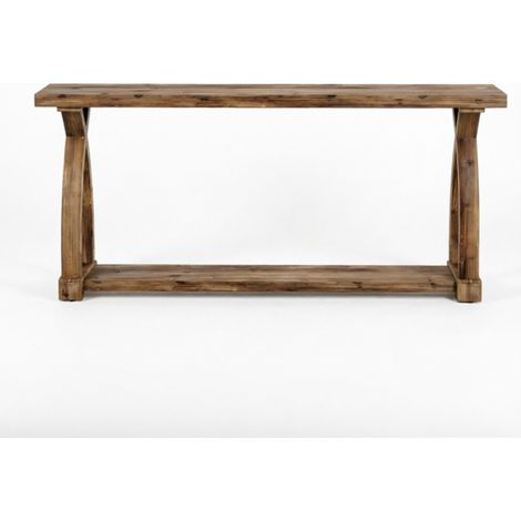 Tavolo consolle in legno marrone 160 x 30 x 81 cm HOMVRA (1/5)