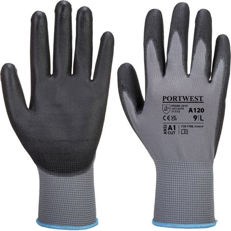 Gant mit PU-Beschichtung Farbe: Grau/Schwarz Größe S - Portwest