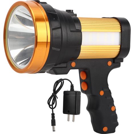 Lampe torche LED rechargeable haute luminosité professionnelle, projecteur portable pour camping extérieur, maison, prise US 110-250V (1/5)