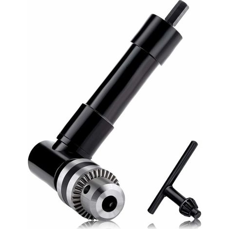 Mandril de taladro de ángulo recto, mandril de ángulo recto autoajustable de 90°, vástago eléctrico de 1-10 mm, herramienta de extensión de taladro (1/4)