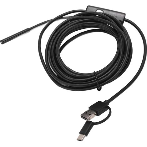 Caméra endoscope 5.5mm 3 en 1 USB micro type C étanche IP67 pour inspection et entretien tuyaux 3.5m (1/5)