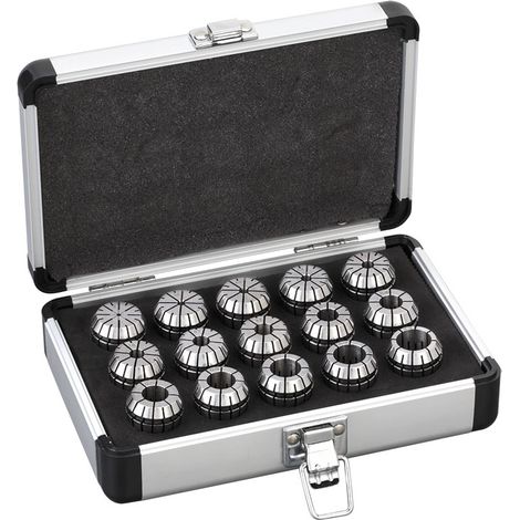 Jeu de 16 pinces er25 Set of 16 er25 collets Fervi pr25/15p