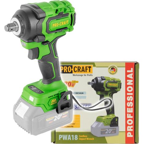 Avvitatore a percussione a batteria Procraft PWA18bb 20 V 550 Nm 1/2" Brushless Solo - senza batteria, senza caricabatteria (1/5)