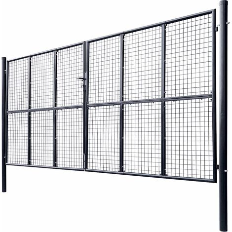 Maison Exclusive - Maschen-Gartentor verzinkter Stahl 400 x 200 c