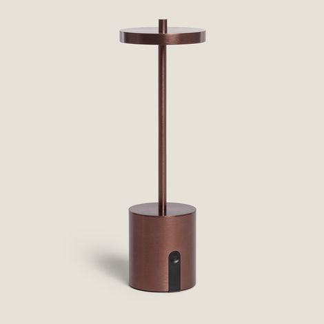 Lámpara de Mesa LED Portátil para Exterior Metal con Batería Recargable Jawania Bronce