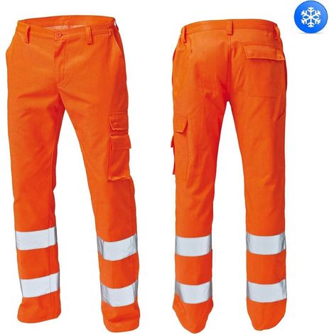 Pantaloni Alta Visibilita Invernali Siggi  Arancioni Arancio 4XL