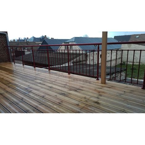 Garde Corps en Aluminium modèle PISCINO - Pack de 2 mètres linéaires - Finition RAL7016 Sablé