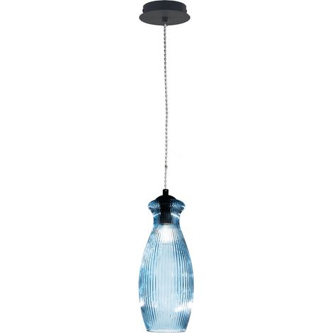 Suspension en verre moderne Madagascar 3 - Bleu (1/2)