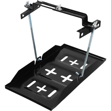 Supporto universale per batteria auto - Staffa in metallo 34,5x20 cm con morsetti regolabili