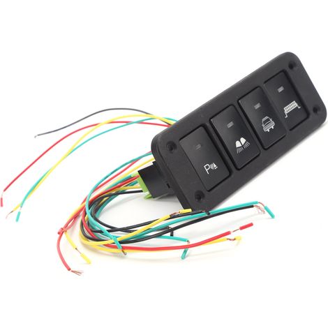 Panneau de commande à 4 interrupteurs pour barres lumineuses, phares, feux de croisement et feux de stationnement, compatible avec Hailax 12V (1/5)