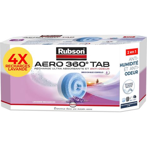Aero 360° TAB, Recharges Déshumidificateur, Parfum Lavande, 4x 450g (1/5)