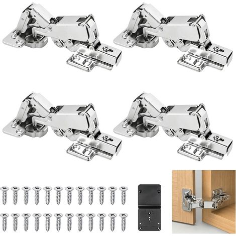 4PCS Charniere Porte Placard avec Amortisseur 165 Degrés (1/5)
