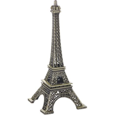Maquette de la Tour Eiffel en bronze et fer, 15 cm de diamètre. Design architectural, décoration pour bureau ou maison, cadeau original. (1/5)
