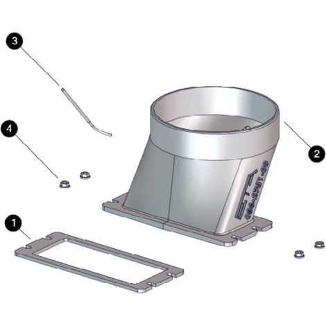Rauchrohrstutzen 220mm aus EN GJL 200 für HACK200 - 033-2781-00
